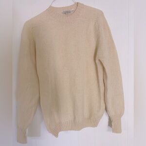 Mens L.L. Bean Vintage Cream Wool Sweater
